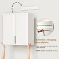 thumbnail image 5 of Laundry Room Cabinet 60’’x12’’x32’’, Kitchen Wall Cabinets with Adjustable Shelves for Laundry Room, Wall Storage Cabinet with Shaker Door, White(2 Pcs), 5 of 8