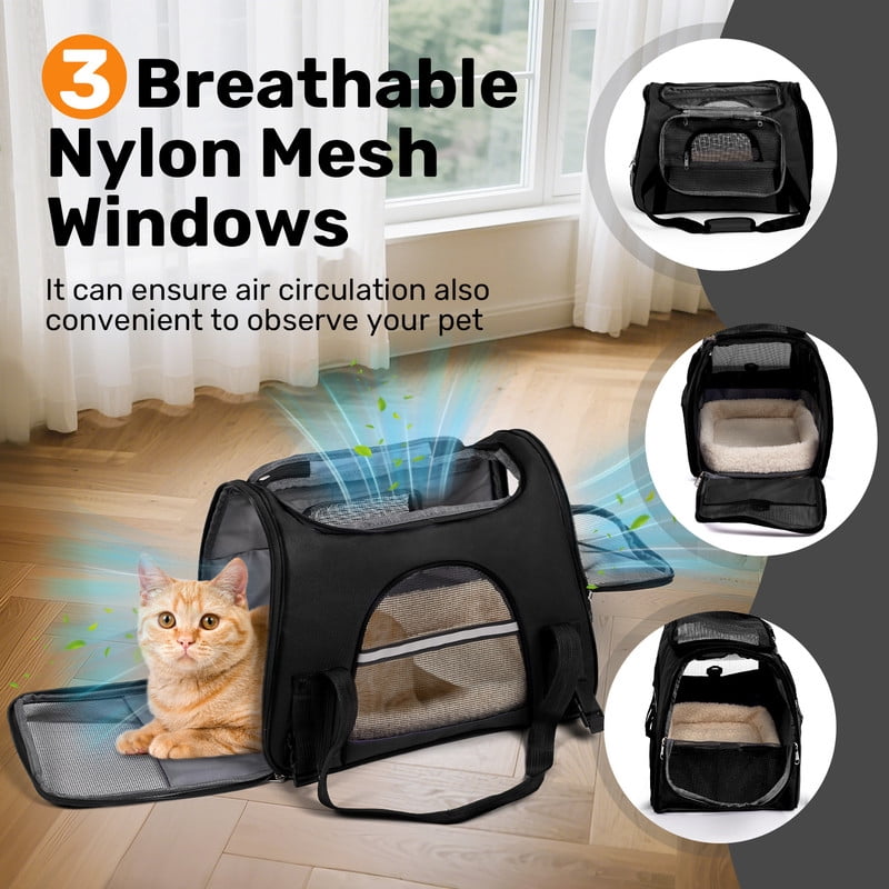 Cat Carriers Dog Carrier For Small Medium Cats Dog Soft Sided, Collapsible Waterproof Travel Puppy Carrier