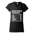 thumbnail image 2 of Wild Bobby Breast Cancer Survivor Nutrition Facts Breast Cancer Awareness Women Standard V-Neck Tee, Black, Small, 2 of 6