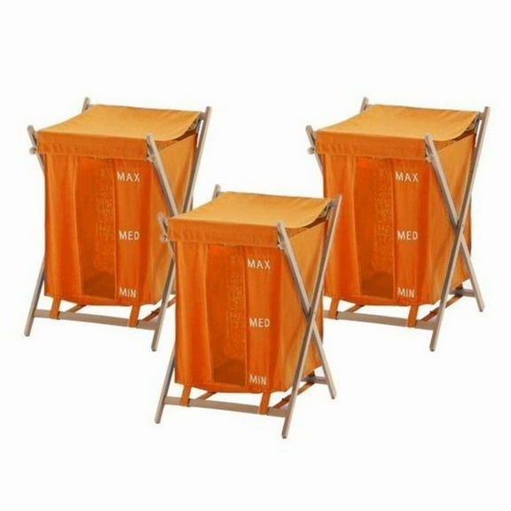 Nameeks Bu380 Gedy Free Standing Laundry Basket - Orange