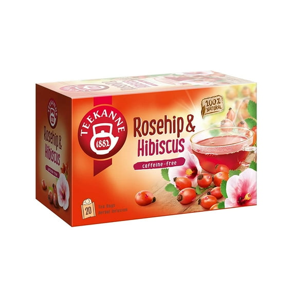 Teekanne Rosehip & Hibiscus Flowers Herbal Tea (20 Tea Bags)