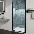thumbnail image 2 of 36" x 72" Pivot Glass Shower Door Swing Bathroom Shower Door With Handle Frameless Shower Enclosure For Shower Stall Matte Black, 2 of 6