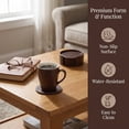 thumbnail image 3 of Leather Coasters for Drinks(6 Pack), Handmade Durable Drink Coasters Set with Holder for Tabletop Protection, Luxurious Home Décor and Housewarming Gift, 3 of 7