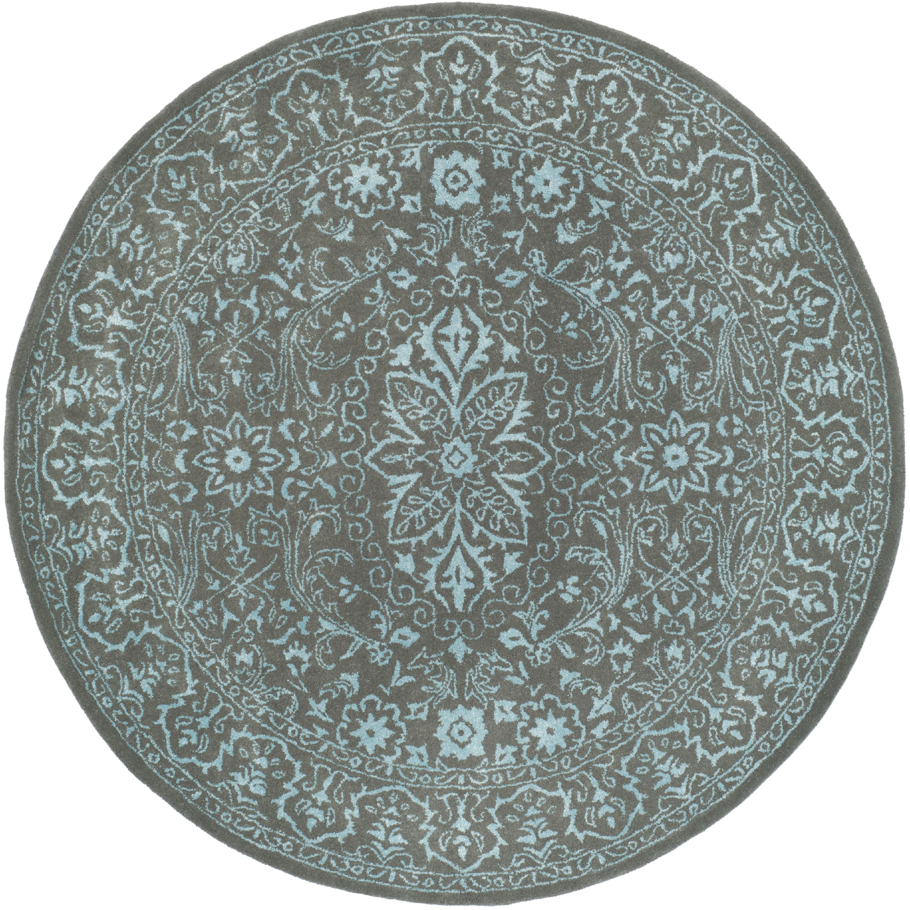 SAFAVIEH Glamour GLM516E Handmade Blue / Dark Grey Rug