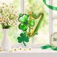 thumbnail image 2 of HuiXinOu Irish Shamrock Hanging Ornament, Window Suncatcher Decor, Green White Orange Holiday Design, Suitable for Tree, Door, Wall, Home Indoor Outdoor Festive Decor, 2 of 9