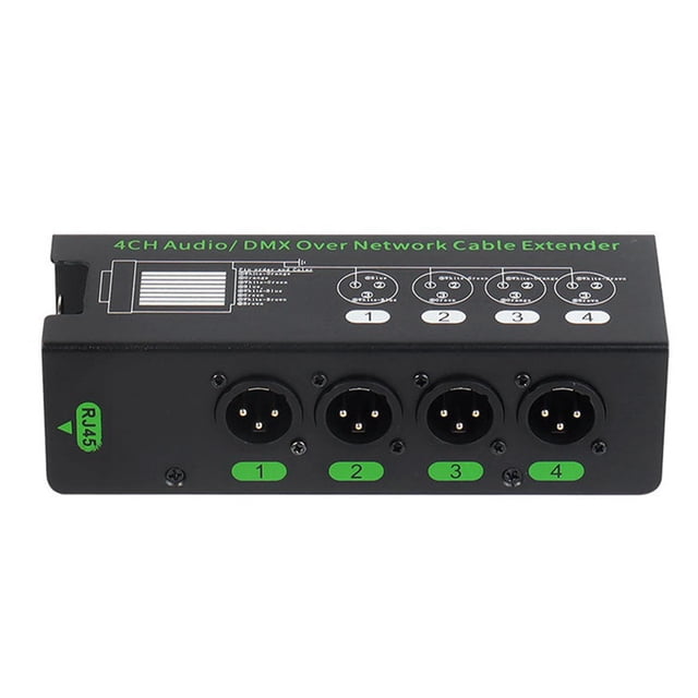 4CH 3 Pin Audio/ over Network Cable Extender DMX512 Network Signal Extender XLR to RJ45 Ethernet Adapter XLR-Male
