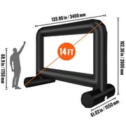 SKYSHALO Outdoor 14 ft nflatable Movie Projector Screen with Blower, Black