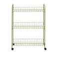 HoneyCanDo 3Tier Slim Metal Rolling Kitchen Storage Utility Cart