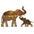 thumbnail image 1 of Wood Carved Elephant Crafts Smoother Edges Boxwood Material Mechanical Engraving Wood Elephant Mother Child Ornaments Exquisite Details For Gift ANGGREK Otros, 1 of 8