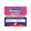 Benadryl Extra Strength Antihistamine Allergy Relief Tablets, 24 Count