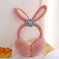thumbnail image 1 of Orejeras de felpa plegables para mujer de invierno con forro de lana, orejeras frías y cálidas para estudiantes, anticongelantes y que calientan los oídos., 1 of 1
