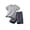 Gray, variant on Qingpeng Kids Boys Summer Thin Breathable UPF Sun Protection Short Sleeve T-Shirt and Shorts Matching Outfit Set for Kids