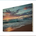 thumbnail image 2 of Designart "Horizon by the Sunset Beach IV" Coastal Print on Natural Pine Wood, 2 of 5