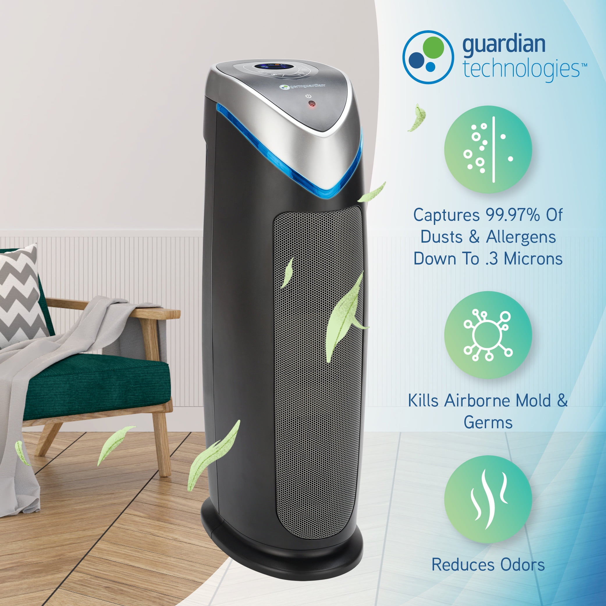 Germ guardian on sale air purifier reviews