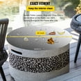 thumbnail image 5 of 3mm Thick 430 Stainless Steel Fire Pit Cover | 40 Inch Wide Foldable Spark Screen Lid | Weather-Resistant Snuffer for Outdoor Fire Pits, 5 of 7