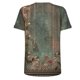 thumbnail image 4 of moda de las mujeres casual manga corta estampado de flores cuello redondo jersey blusa superior verde / l, 4 of 4