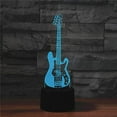 thumbnail image 2 of YSTIAN 3D Guitar Remote Control 16 Color Night Lights Illusion Acrylic LED Table Bedside Lamp, 2 of 8