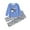 0-Blue466, variant on WOYY Toddler Girls Outfits Shark Print Long Sleeve Top Pants Sleepwear Set, Sizes 2-3T