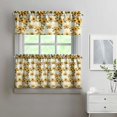 thumbnail image 2 of Bohemian Floral Kitchen Curtains 24 Inch - 3 Panel Vintage Farmhouse Set with Wildflowers & Butterflies, Rod Pocket Window Treatment for Rustic Decor, 2 of 6