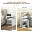 thumbnail image 4 of Gymax 2PCS S-Shaped Side Table for Small Space Morden End Table w/S-Shaped Frame White, 4 of 9
