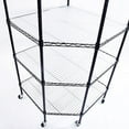 Lovinland Heavy Duty 6Tier Corner Shelf Stand with Wheels,Adjustable