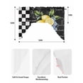 thumbnail image 5 of Lemon Swag Valances for Windows, Small Curtains Drapes, Spring Summer Black White Checkered Plaid Kitchen Window Curtains Over Sink Rod Pocket Window Treatment Valance for Bedroom/Bathroom 56"x36", 5 of 5
