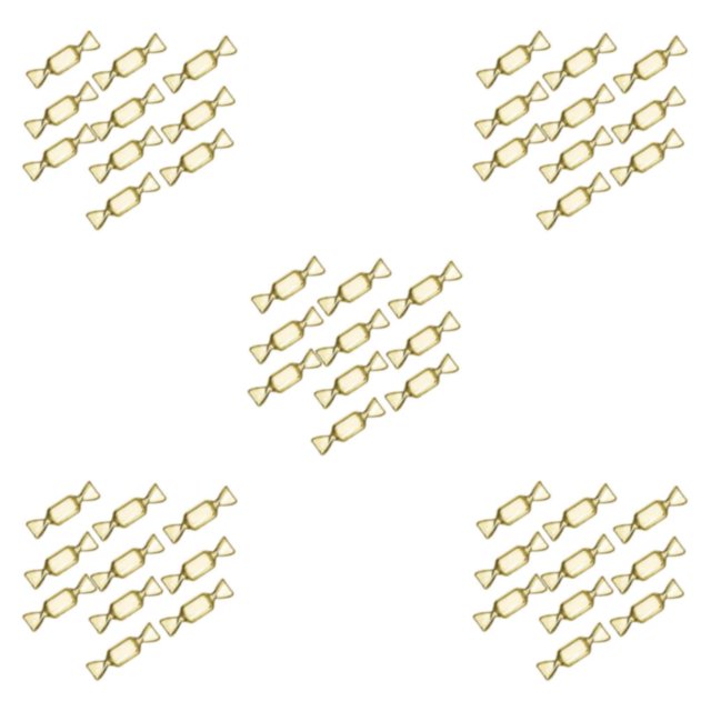 relayinert Mini Organisateur de Colliers en Forme de Bonbon Rangement de Colliers Jaune 10 Pcs 5Set