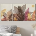 thumbnail image 3 of wall26 Canvas Wall Art Print Set Gray Orange Tropical Mid-Century Jungle Plant Collage Floral Botanical Illustrations Modern Art Colorful for Living Room, Bedroom, Office - 24"x36" x 3, 3 of 5