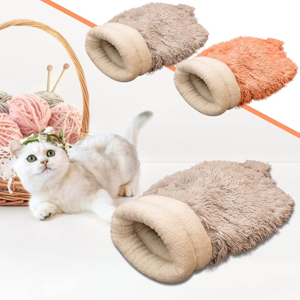Xihbxyly Cama Lavable para Gatos, Saco de Dormir Suave y Acogedor, Cueva Multifuncional para Mascotas, Diseño Aislante, Fácil Acceso para Gatos y Perros Pequeños, Portátil y Ligero, Ideal para Viajes