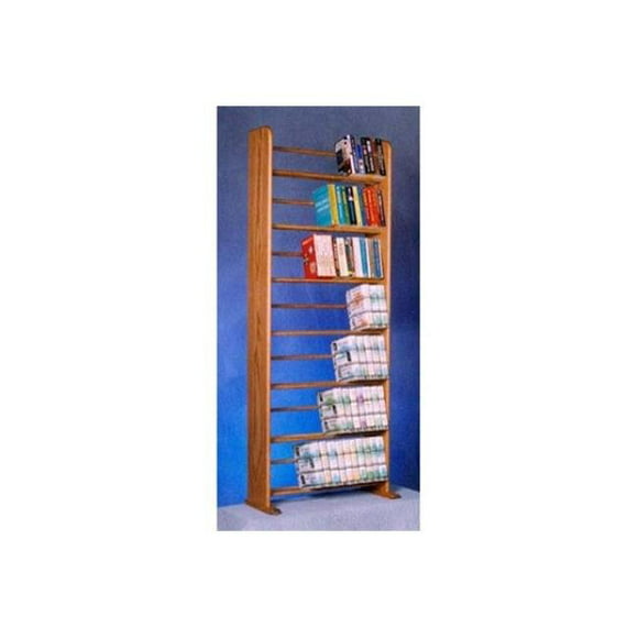 Wood Shed 705- Bookcase Porte-livres en Chêne Massif à 7 Rangées