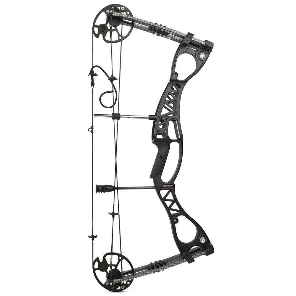 AME Compound Bow Kit 0-70lbs Archery Hunting Package Arrows Adult Target Shooting（bow full kit-black）
