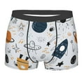 thumbnail image 4 of Goofa Cartoon Planets Printed Men's Boxer Briefs Underwear, Moisture-Wicking Underwear, Trunk,Soft and Breathable Cotton Underwear-, 4 of 9