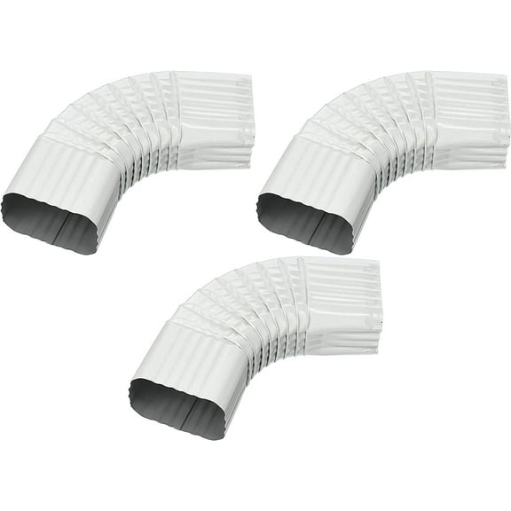 Amerimax Home Products 2x3 Galvanized B Elbow - Durable - 3 Pack, White