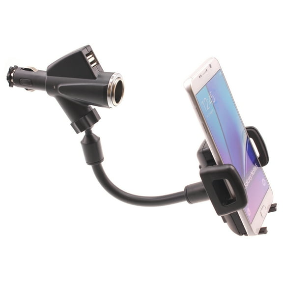Charger Car Mount for Samsung Galaxy S25/Ultra/Plus - Holder DC Socket USB Port Cradle Swivel