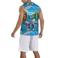 thumbnail image 5 of Easygdp Little Sea Turtles Men's Mesh Basketball Jersey Quick Drying Sleeveless Shirts Fitted Muscle Tank Tops Sport Round Neck T-Shirt - Large, 5 of 9