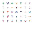 thumbnail image 5 of 35pcs Elegant Stickers Stationery Stickers Jewel Sticker Pack Butterfly Kids Stickers Toy for Suitcase Phone Luggage, 5 of 9