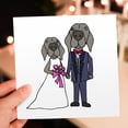 thumbnail image 7 of 3drose, Funny Cute Weimaraner Puppy Dogs Bride and Groom Wedding Pets, 12 Greeting Cards with Envelopes, 7 of 7