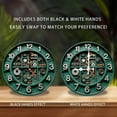 thumbnail image 2 of Vintage Parts Clock Wall Decor Teal Green 10-Inch Silent Wooden Wall Clock, Battery Operated (AA Batteries Not Included), Artistic Home Decor, 2 of 7