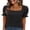 Black, variant on ANRABESS Womens Tops Summer Sweaters Dressy Casual Work Blouses Square Neck Ruffle Short Sleeve Tee Shirts 2026 Fashion Tunic Rust Small