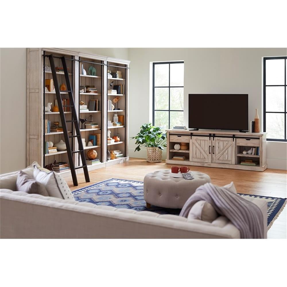 Martin Furniture Avondale 5-Shelf Farmhouse Wood Bookcase in White