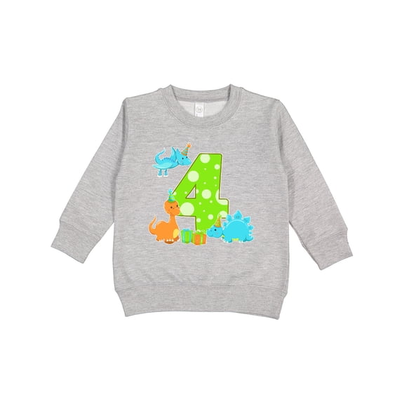 Inktastic Dinosaur Party-fourth Birthday Toddler Sweatshirt
