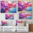 thumbnail image 4 of Designart "Drip Painting Symphony In Purple And Blue" Drip Painting Wall Decor, 4 of 7