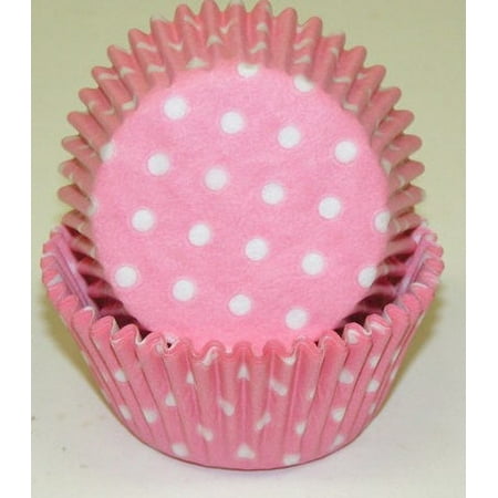 

Pink with White Polka Dots Cupcake Liners - Baking Cups -50pack
