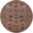 thumbnail image 1 of Ahgly Company Machine Washable Indoor Round Industrial Modern Red Brown Area Rugs, 7' Round, 1 of 7