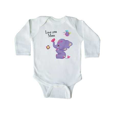 

Inktastic Yara Happy Mothers Day Purple Elephant and Bee Gorgeous Gift Baby Girl Long Sleeve Bodysuit