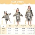 thumbnail image 3 of BZSMCE Wearable Blanket Hoodie Fashion Stained Crowned Lion Home Wear, 3 of 7