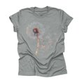 thumbnail image 2 of NAMTYQX Basic Tees for Women Muster Short Sleeve Graphic Oversized Cool Crew-Neck Stretchy Trendy Loose Fit Womens Tops Dressy Casual Gray Size 2XL, 2 of 4
