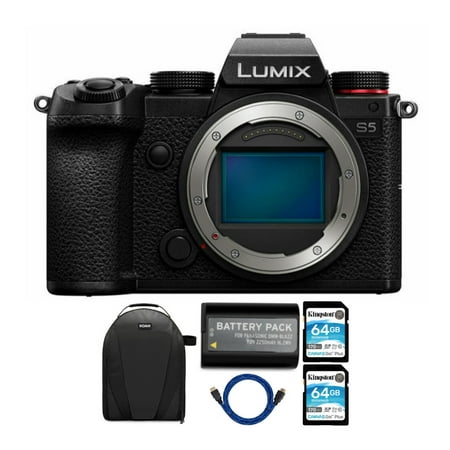 Panasonic LUMIX S5 4K Mirrorless Full-Frame L-Mount Camera (Body Only) Bundle