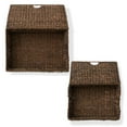 thumbnail image 6 of Casafield Set of 2 Water Hyacinth Storage Baskets (Medium/Large),  Multipurpose Organizer Rectangular Totes with Removable Lids, 6 of 7