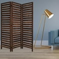 thumbnail image 2 of 1" x 63" x 72" Brown 3 Panel Solid Wood Fortress  Screen, 2 of 2